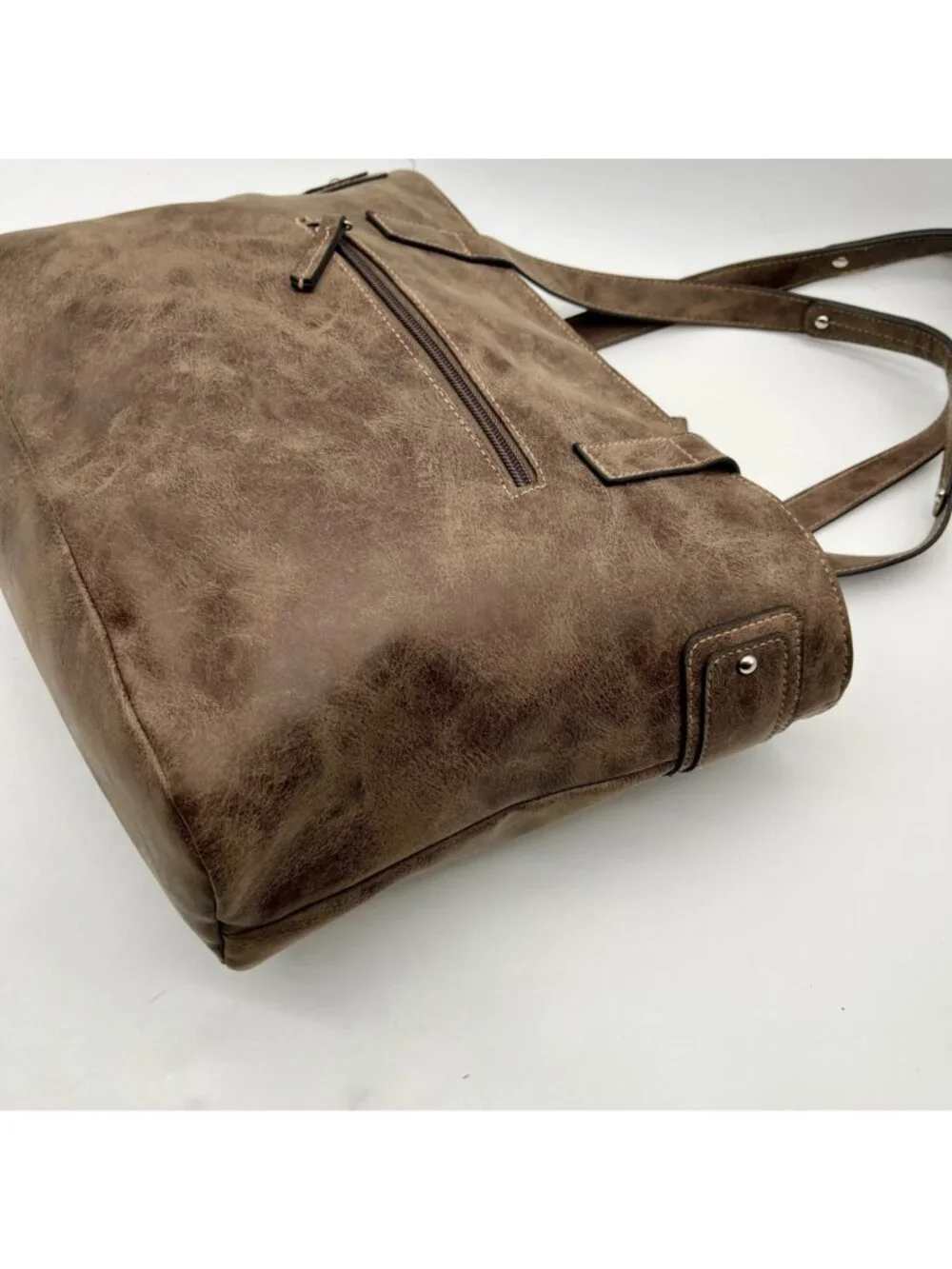 Rosetti Brown Suede Double Strap Purse
